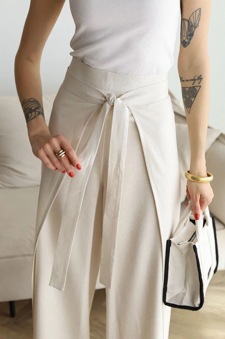 Marika - Wide Linen Trousers