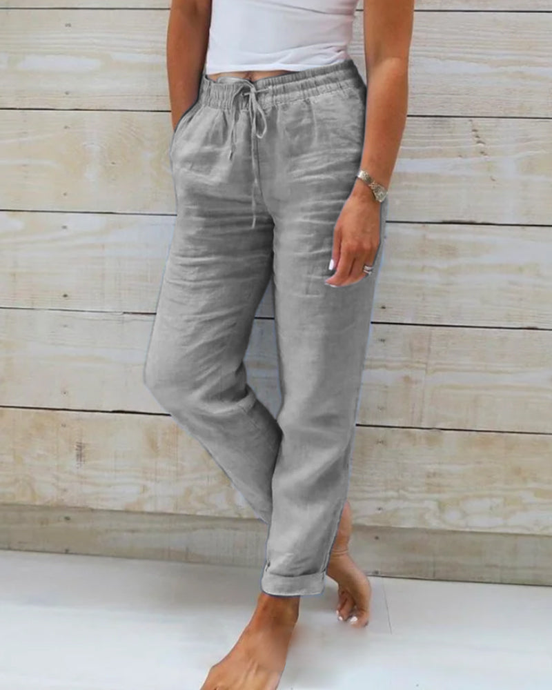 Federica - Straight-Leg Casual Pants