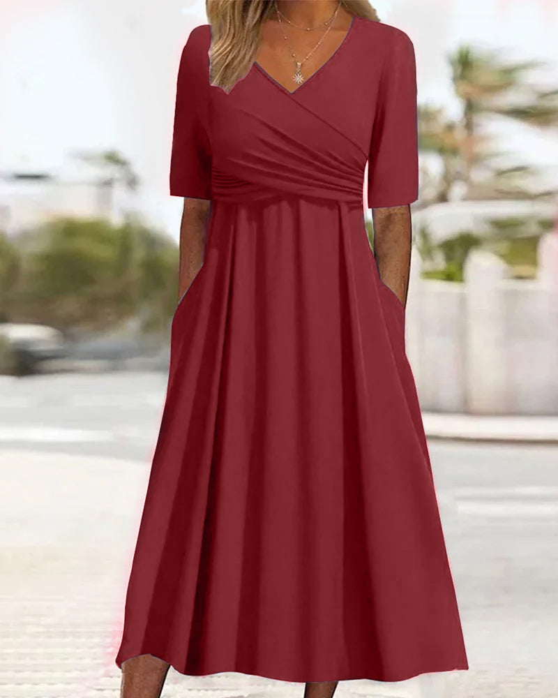 Mary - Elegant V-Neck Dress