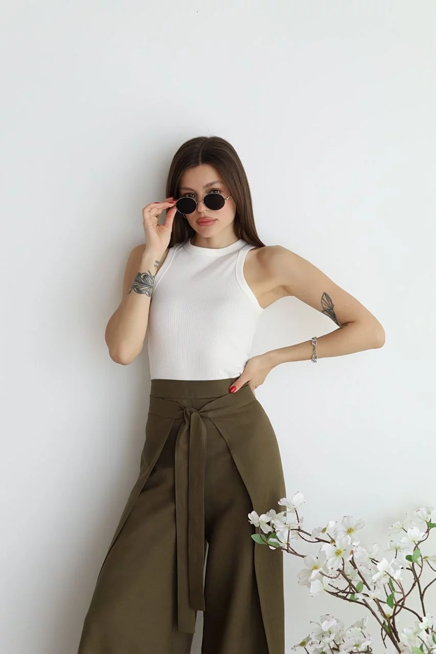 Marika - Wide Linen Trousers