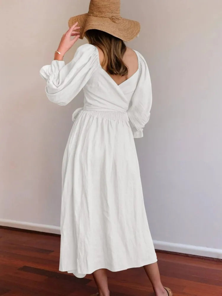 Ophelia - French Dress with Ruffled Sleeves