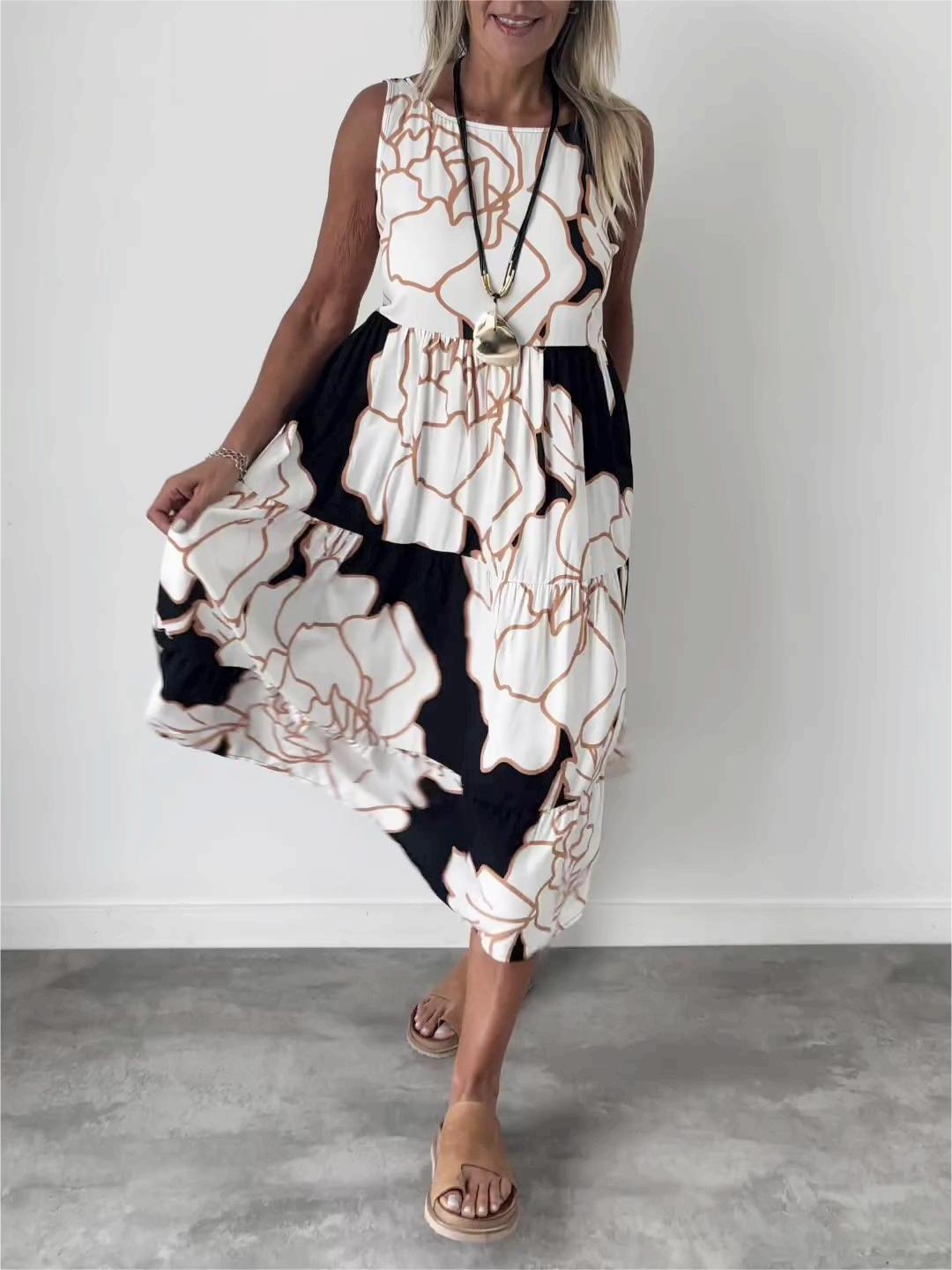 Aveline - Stylish floral print dress